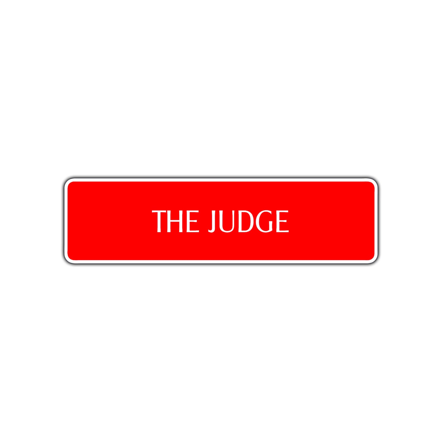 The Judge Law Courthouse Road Aluminum Metal Novelty Street Plate Sign Wall Gift Decor