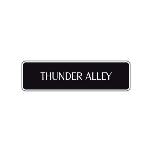 Thunder Alley Road Aluminum Metal Novelty Street Plate Sign Wall Gift Decor