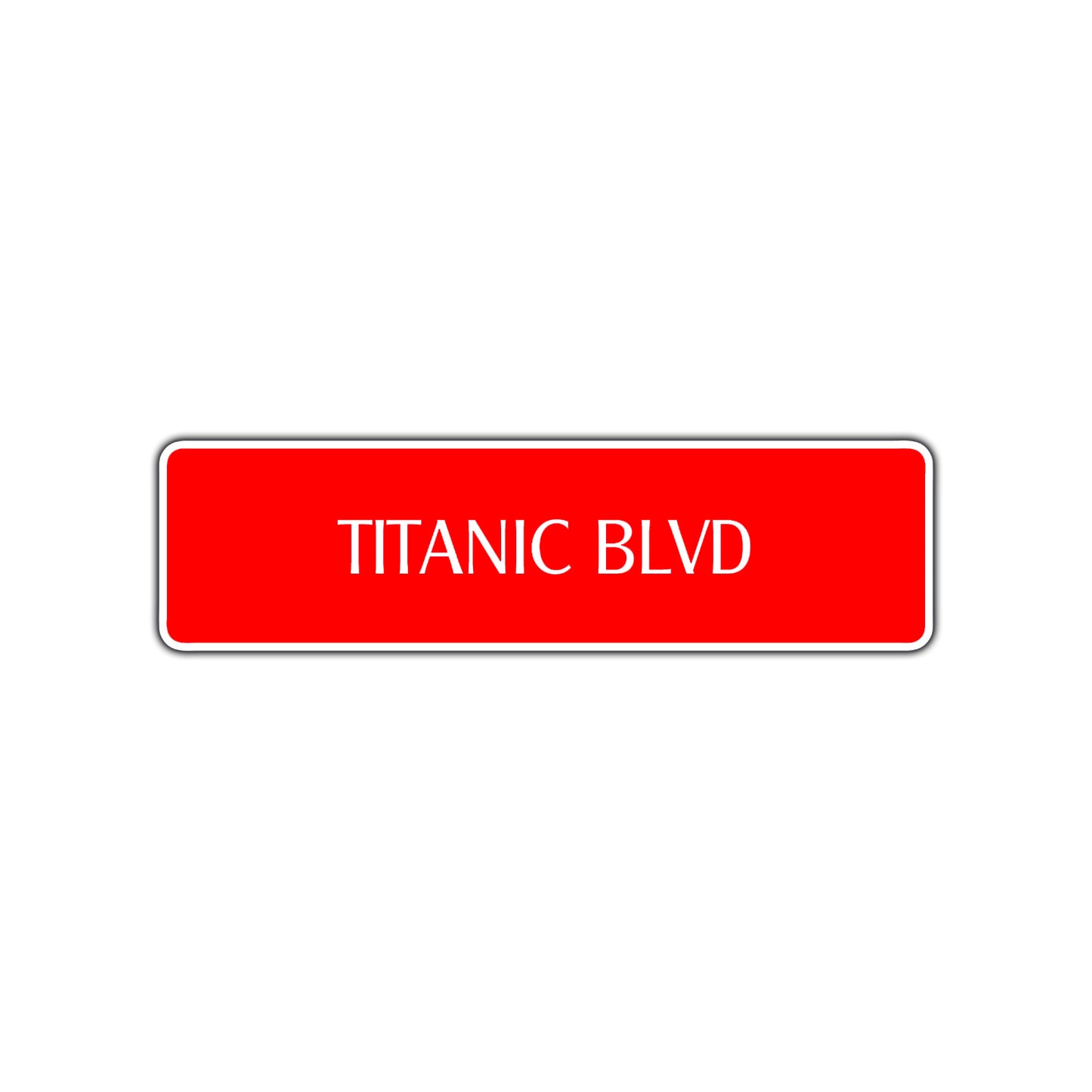 Titanic Boulevard Road Aluminum Metal Novelty Street Plate Sign Wall Gift Decor