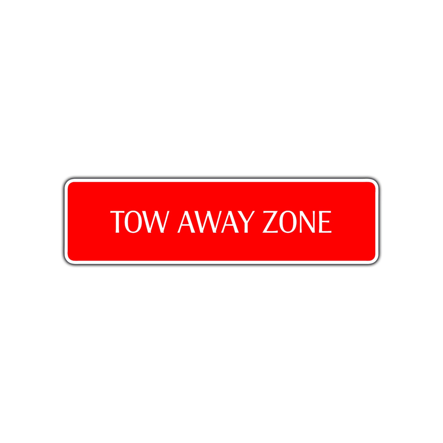 Tow Away Zone Road Aluminum Metal Novelty Street Plate Sign Wall Gift Decor