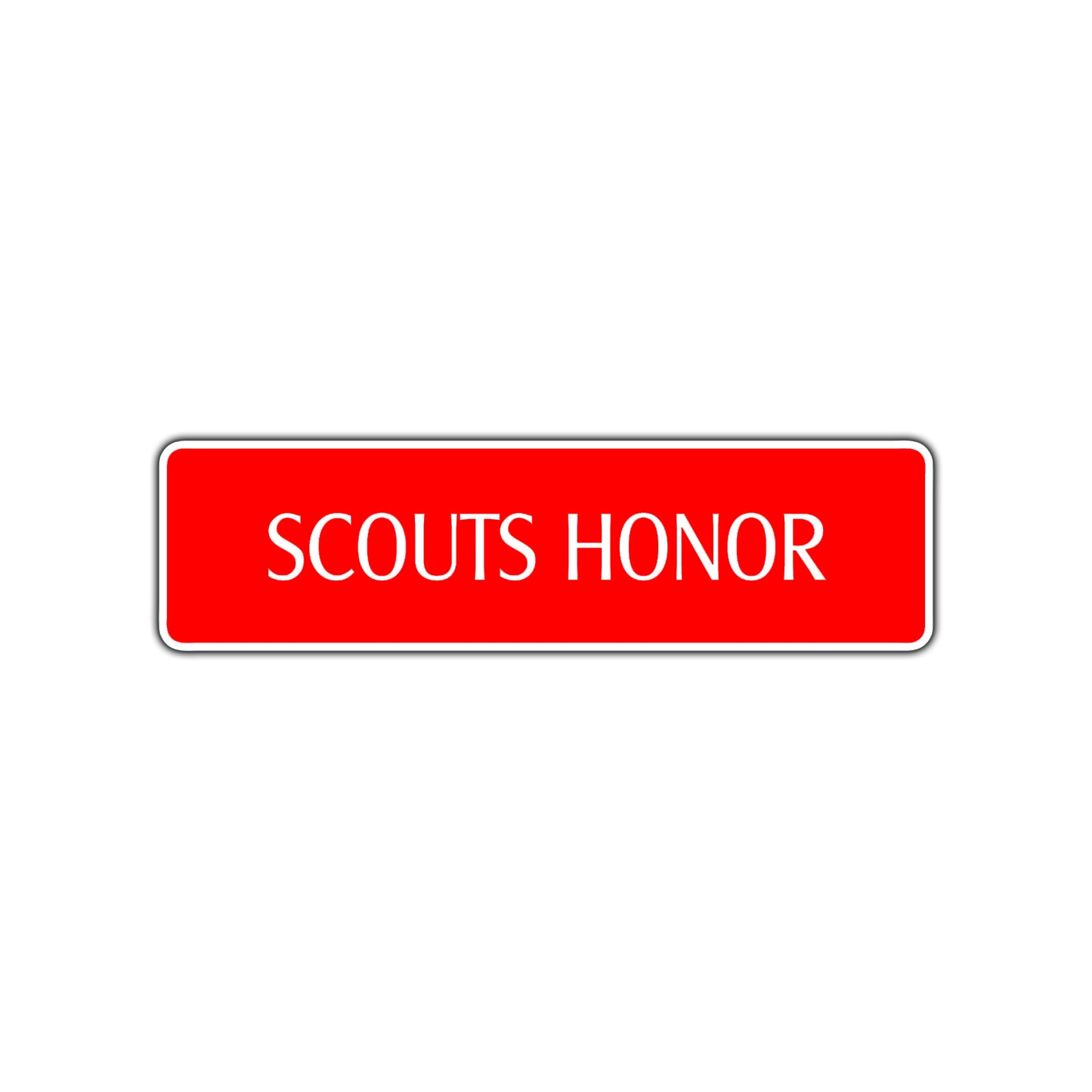 Scouts Honor Road Aluminum Metal Novelty Street Plate Sign Wall Gift Decor