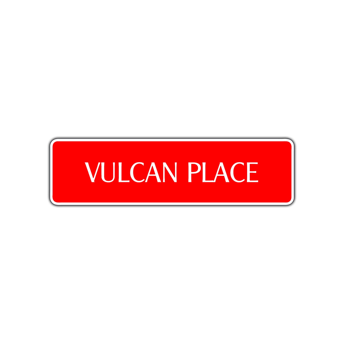 Vulcan Place Road Aluminum Metal Novelty Street Plate Sign Wall Gift Decor