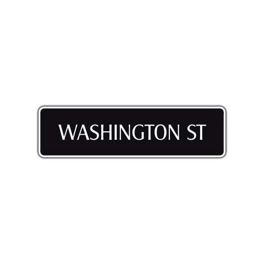 Washington St Road Aluminum Metal Novelty Street Plate Sign Wall Gift Decor