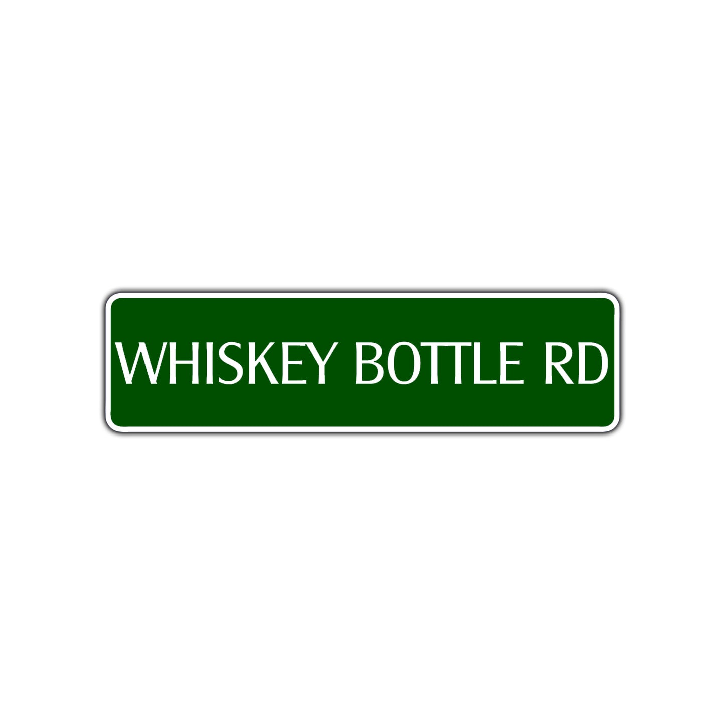 Whiskey Bottle Road Aluminum Metal Novelty Street Plate Sign Wall Gift Decor