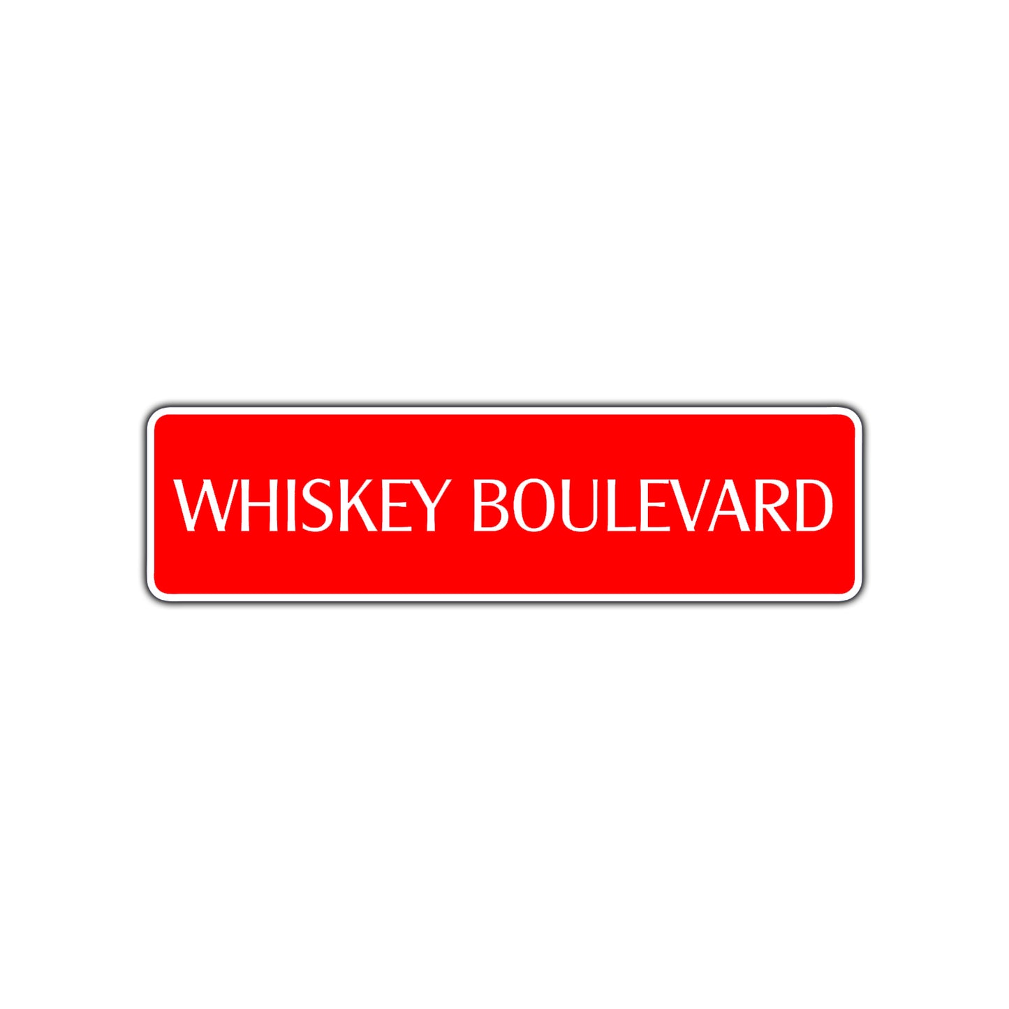 Whiskey Boulevard Road Aluminum Metal Novelty Street Plate Sign Wall Gift Decor