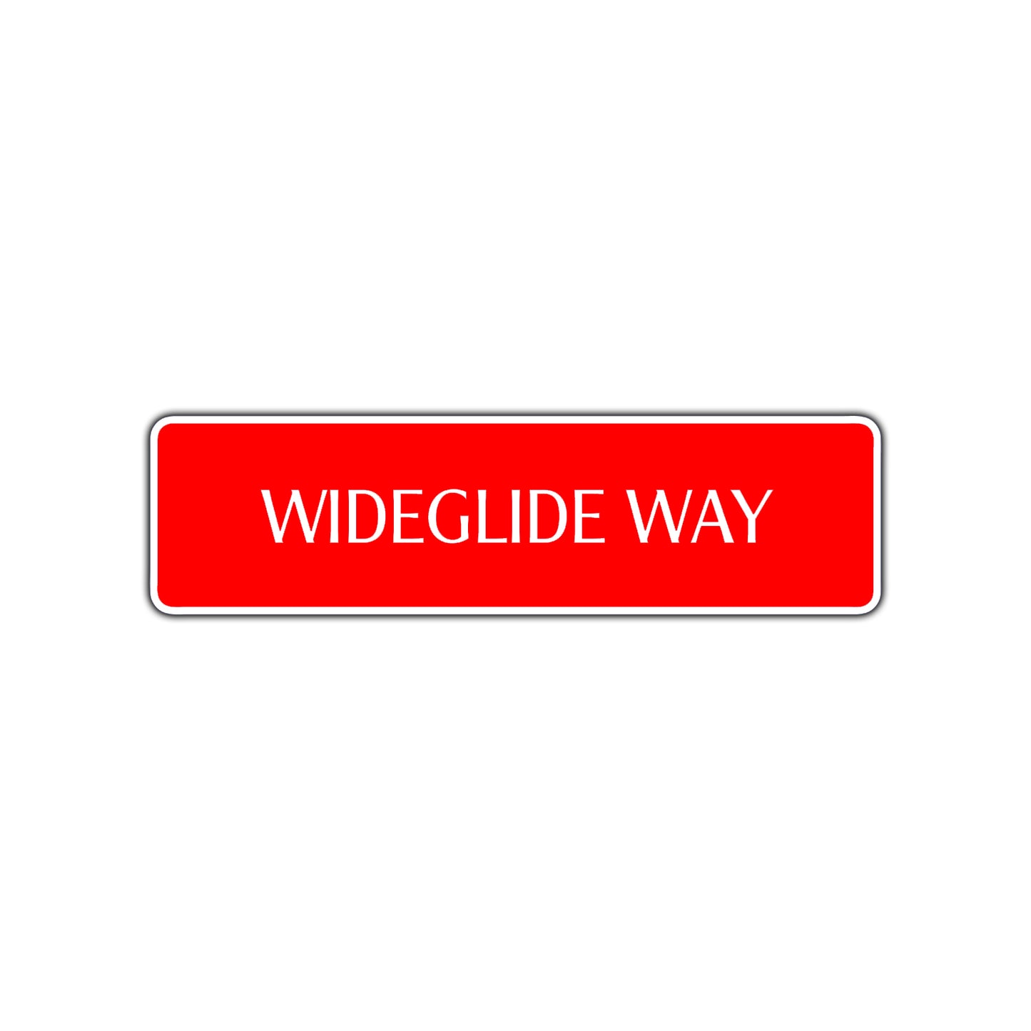 Wideglide Way Harley Road Aluminum Metal Novelty Street Plate Sign Wall Gift Decor