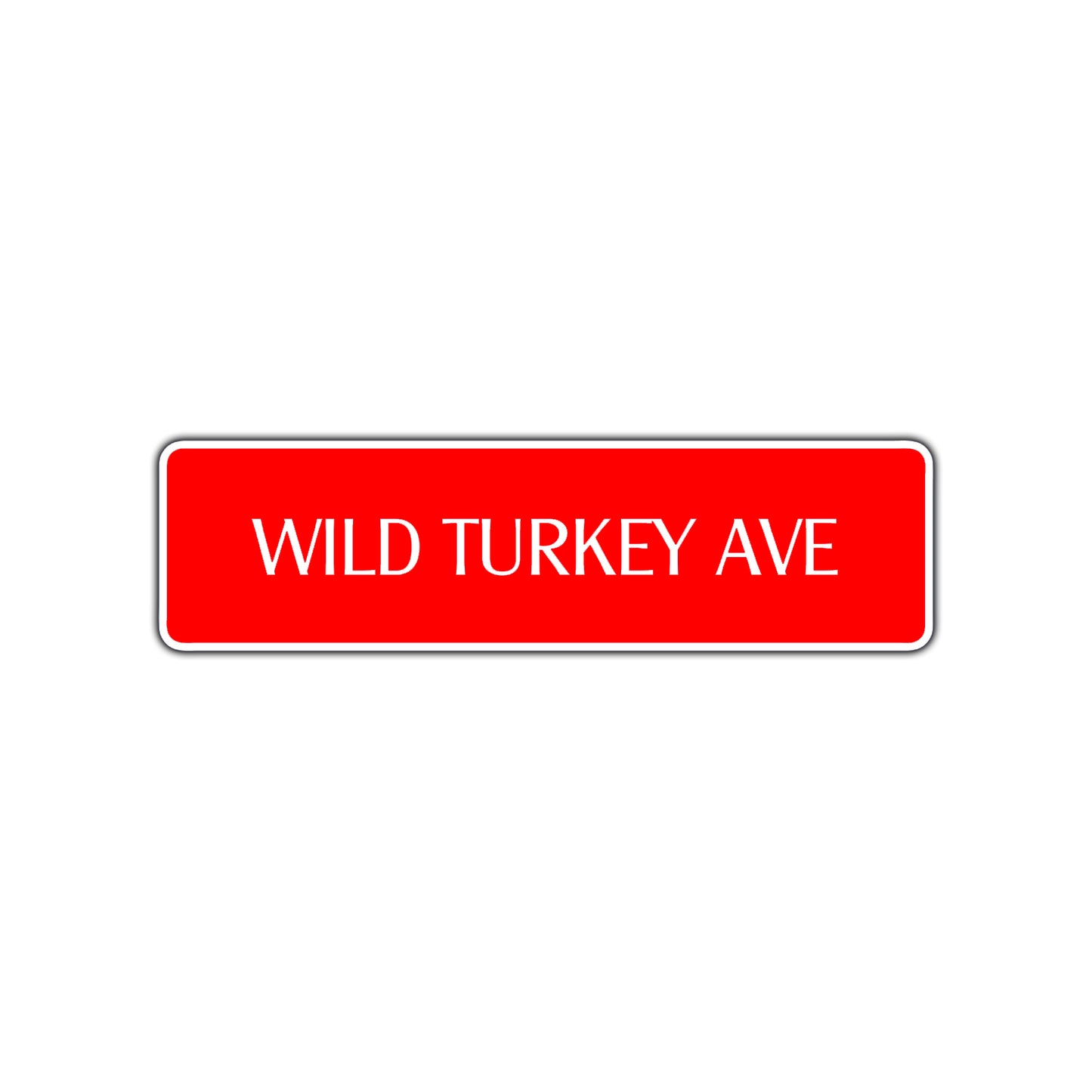 Wild Turkey Avenue Road Aluminum Metal Novelty Street Plate Sign Wall Gift Decor