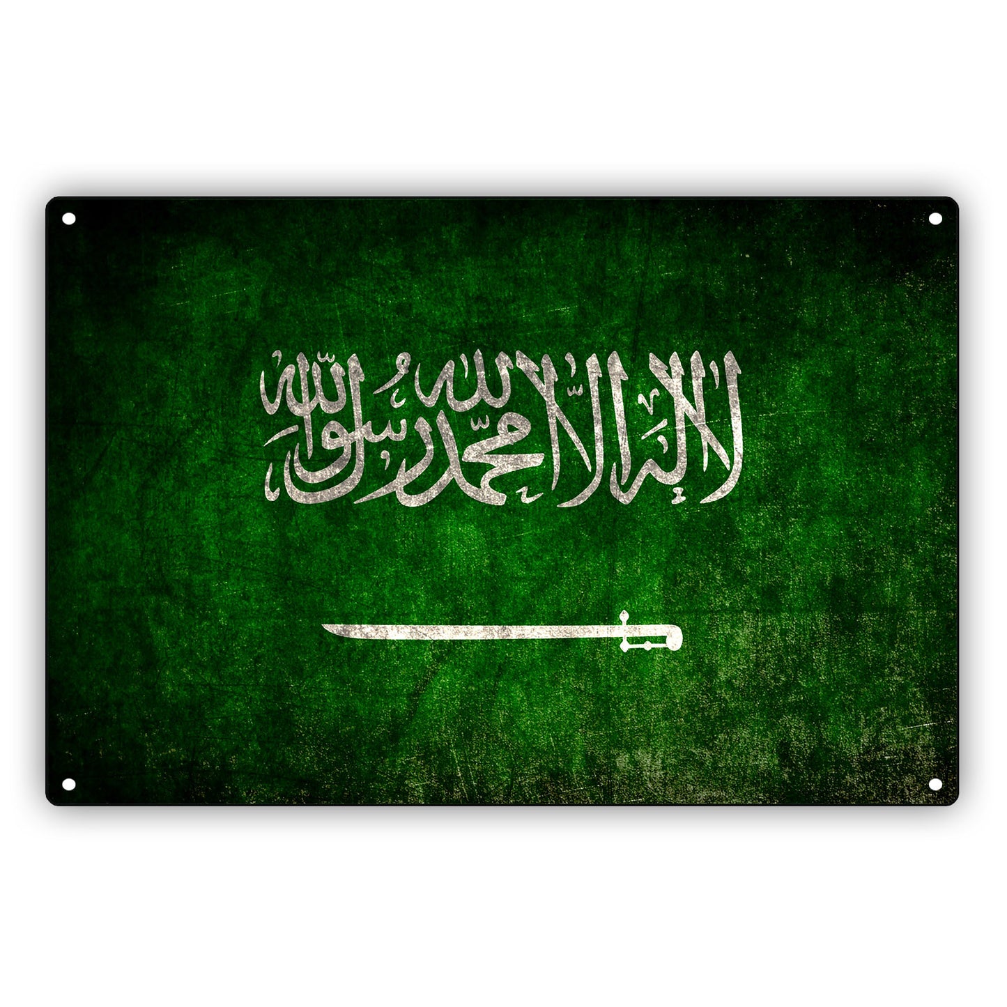 Saudi Arabia Country Nation Vintage Flag Sign
