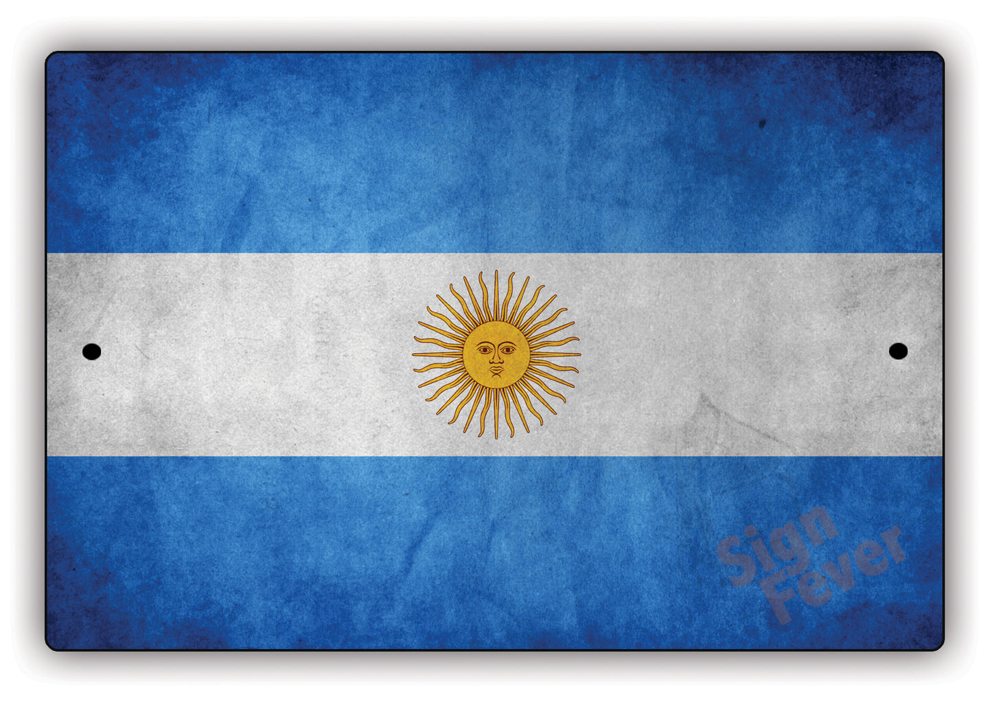 Argentina Country Nation Flag Novelty Vintage Rustic Grunge Wall Decor Aluminum Metal Sign Plate