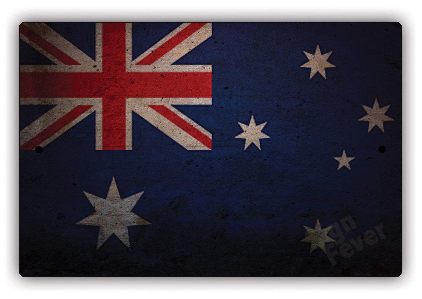 Australian Country Nation Flag Novelty Vintage Rustic Grunge Wall Decor Aluminum Metal Sign Plate
