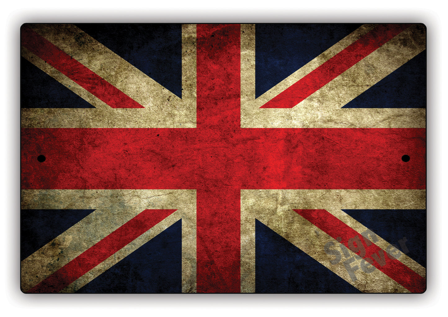 United Kingdom Country Nation Flag Novelty Vintage Rustic Grunge Wall Decor Aluminum Metal Sign