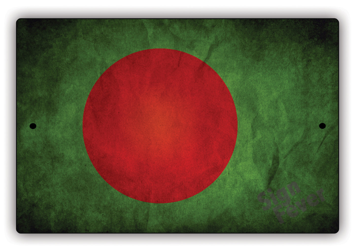 Bangladesh Country Nation Flag Novelty Vintage Rustic Grunge Wall Decor Aluminum Metal Sign Plate