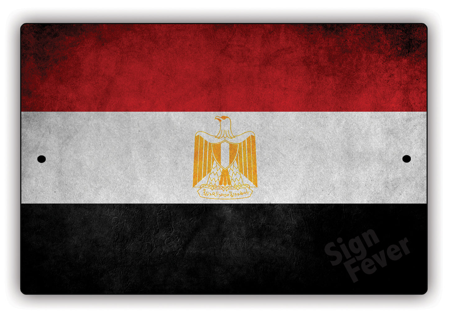 Egypt Country Nation Flag Novelty Vintage Rustic Grunge Wall Decor Aluminum Metal Sign Plate