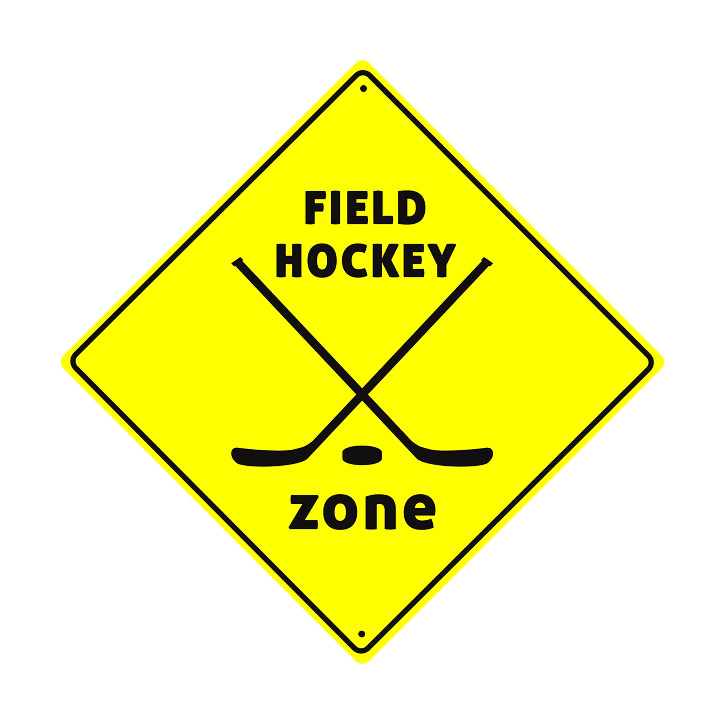 Field Hockey Zone Road Matel Aluminum Notice Novelty Plate Crossing Sign Ball Players Gift Team