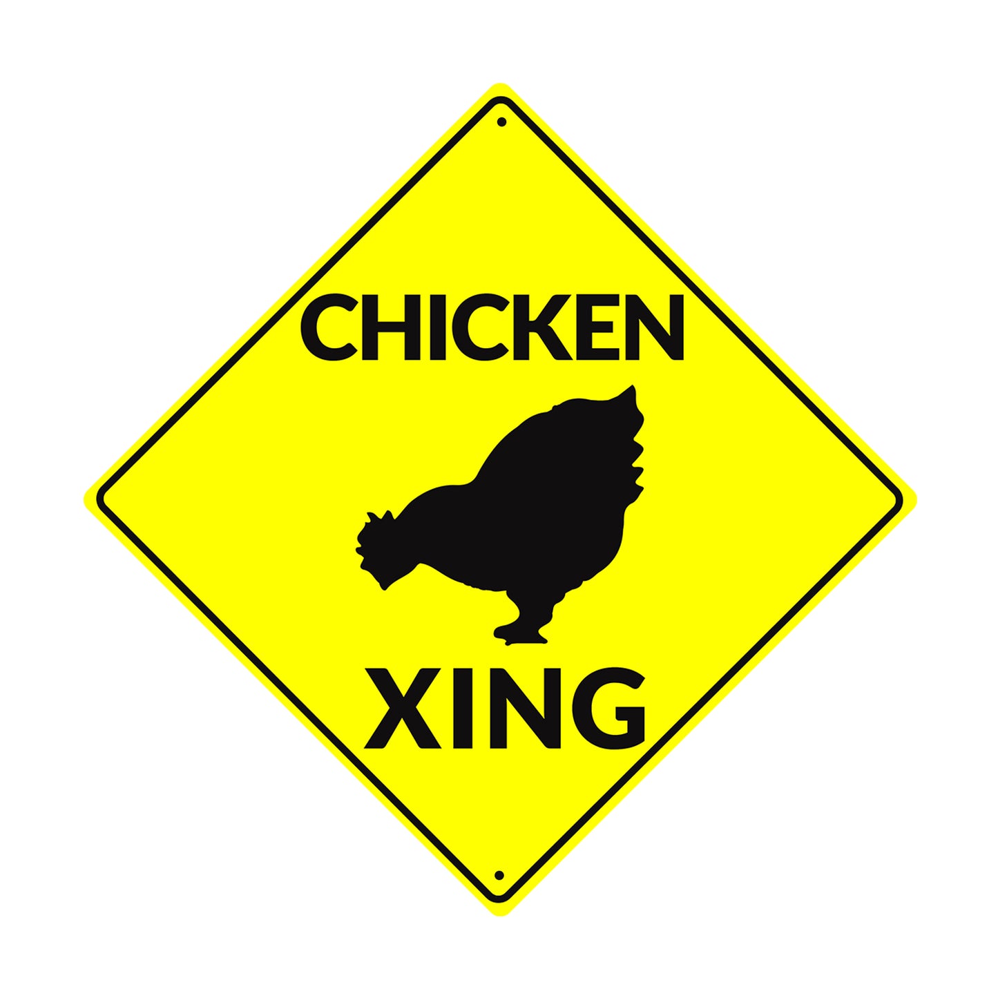 Chicken Xing Egg Animal Farming Road Matel Aluminum Notice Novelty Plate Crossing Sign