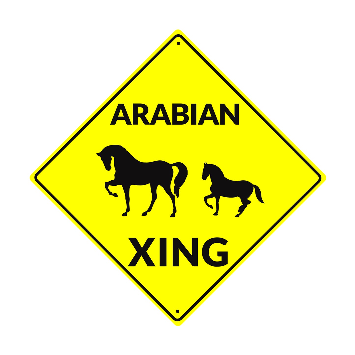 Yard Sign Arabian Xing Horse Metal Decore Arab Horse Foal Sign Novelty Gift Board