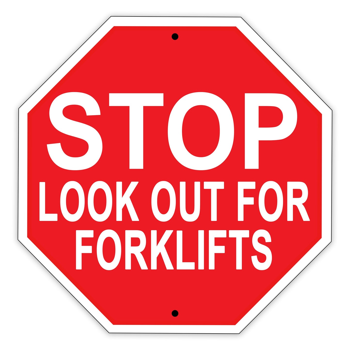 Stop Look Out For Forklifts Road Street Matel Aluminum Notice Novelty Plate Sign