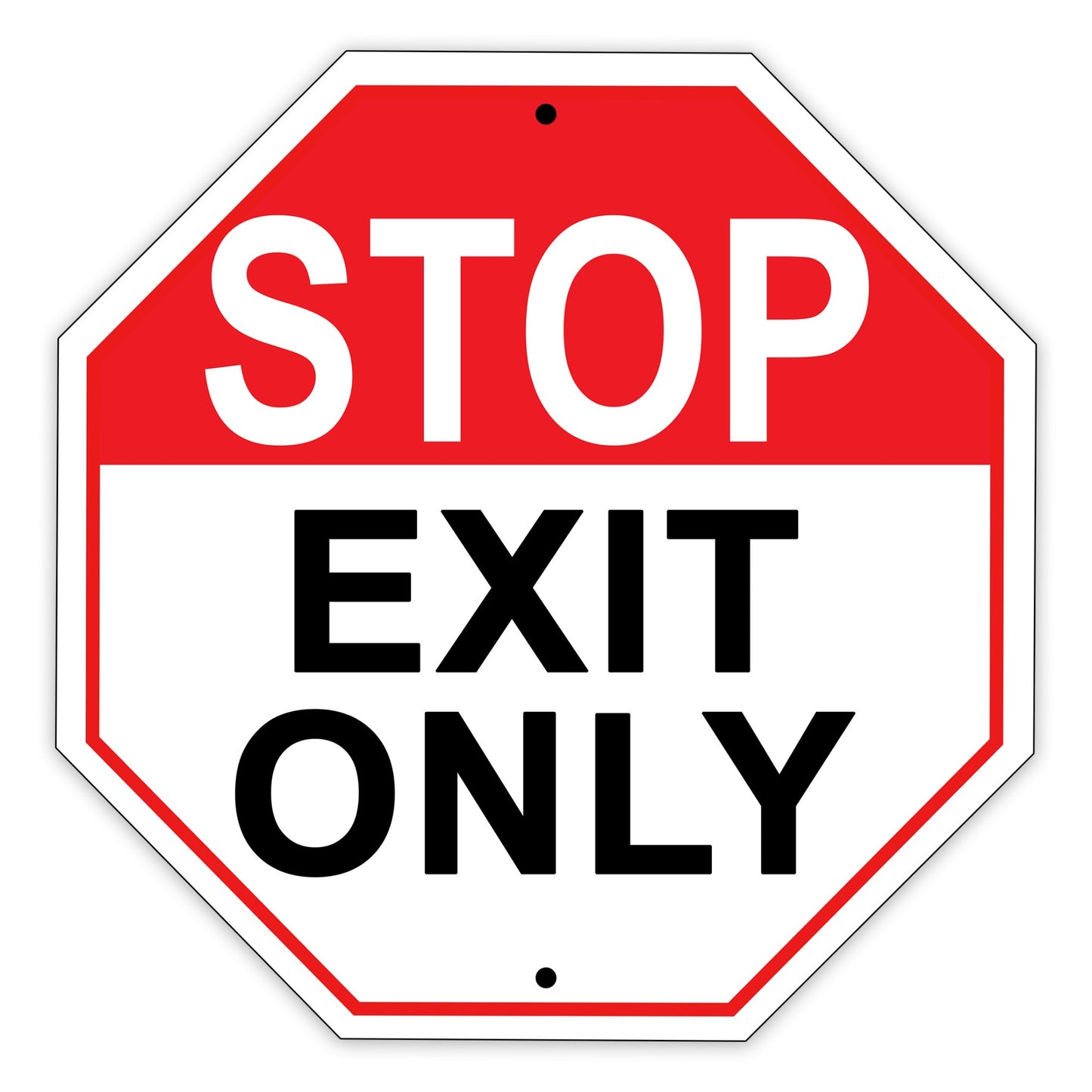 Stop Exit Only Safety and Road Street Matel Aluminum Notice Novelty Plate Sign