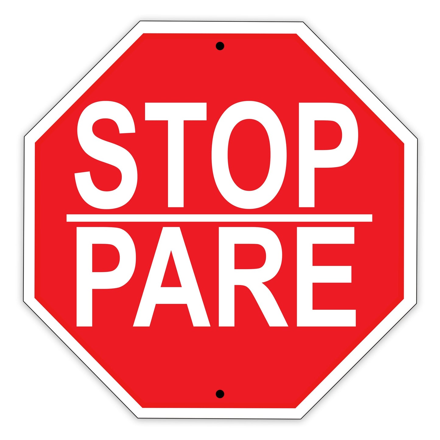 Stop - Pare Spanish Warning Road Street Matel Aluminum Notice Novelty Plate Sign