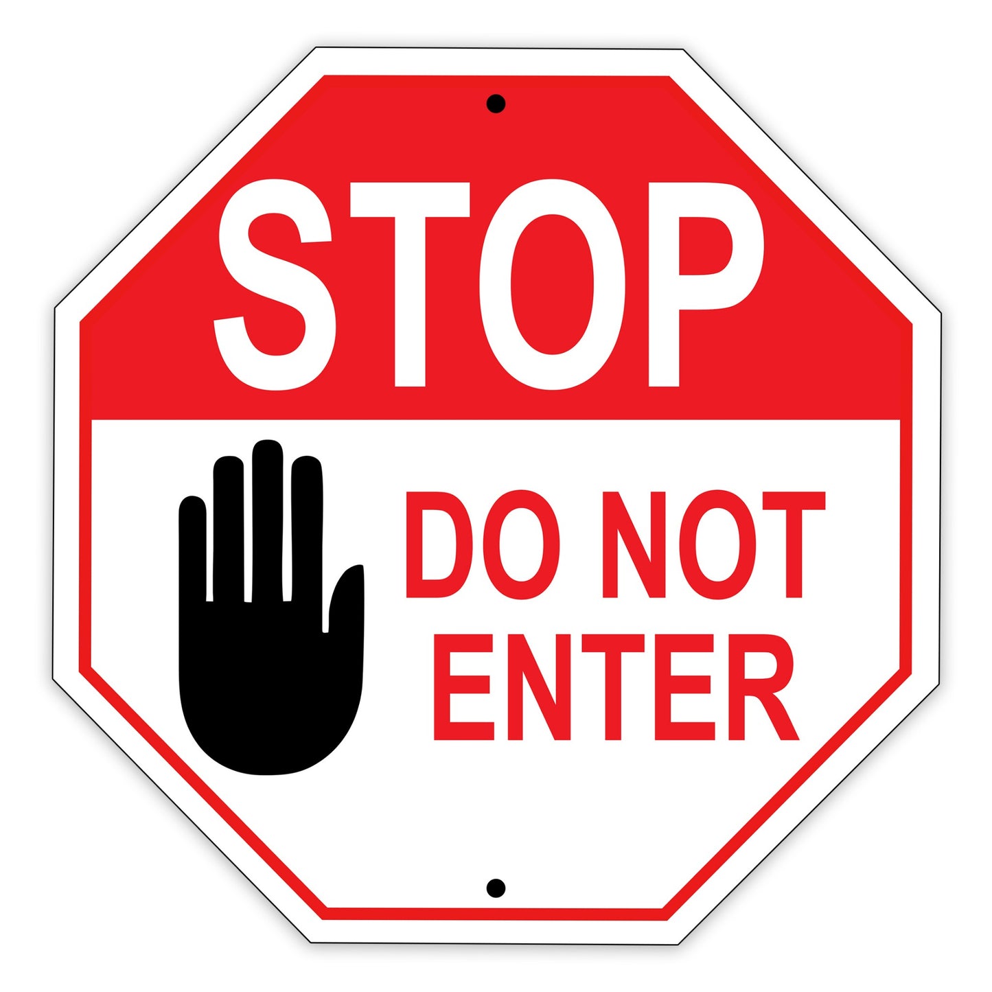 Stop - Do Not Enter At Doorways Road Street Matel Aluminum Notice Novelty Plate Sign