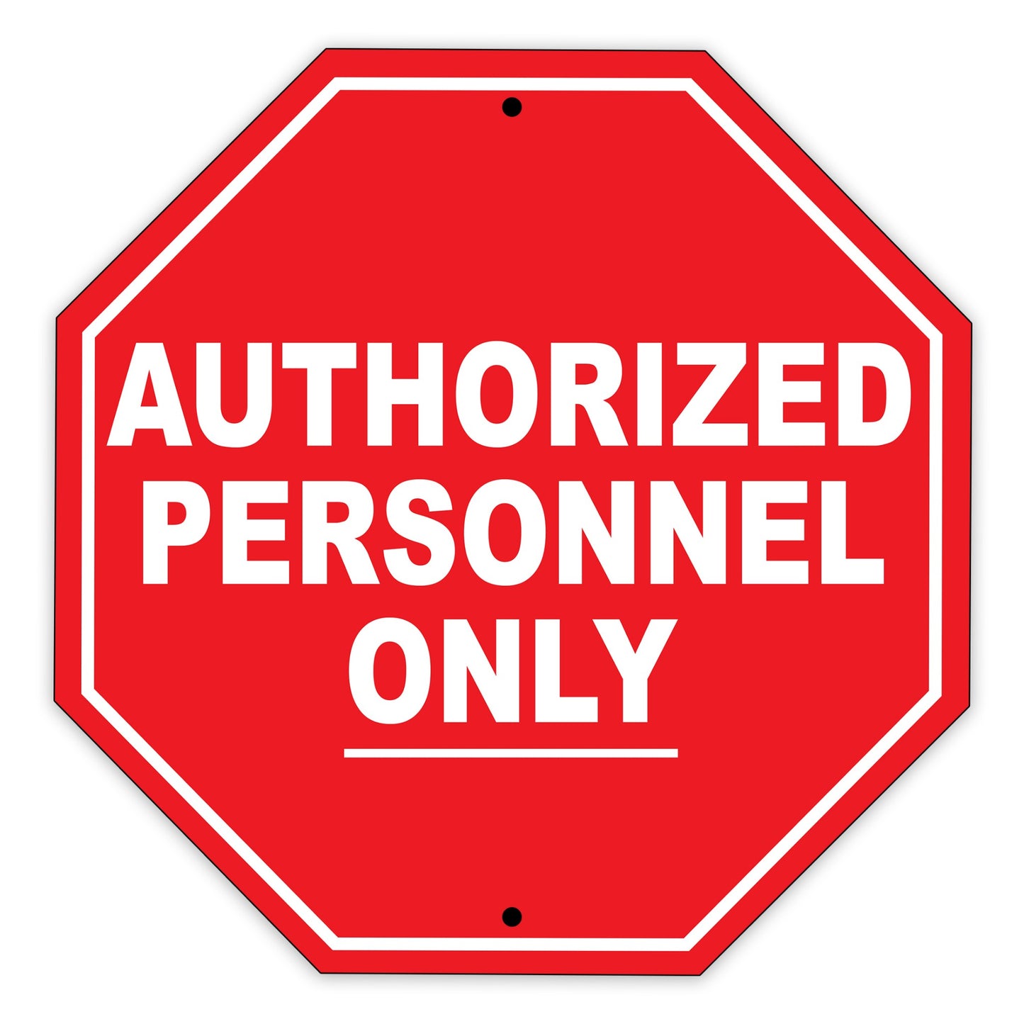 Authorized Personnel Only Stop Road Street Matel Aluminum Notice Novelty Plate Sign