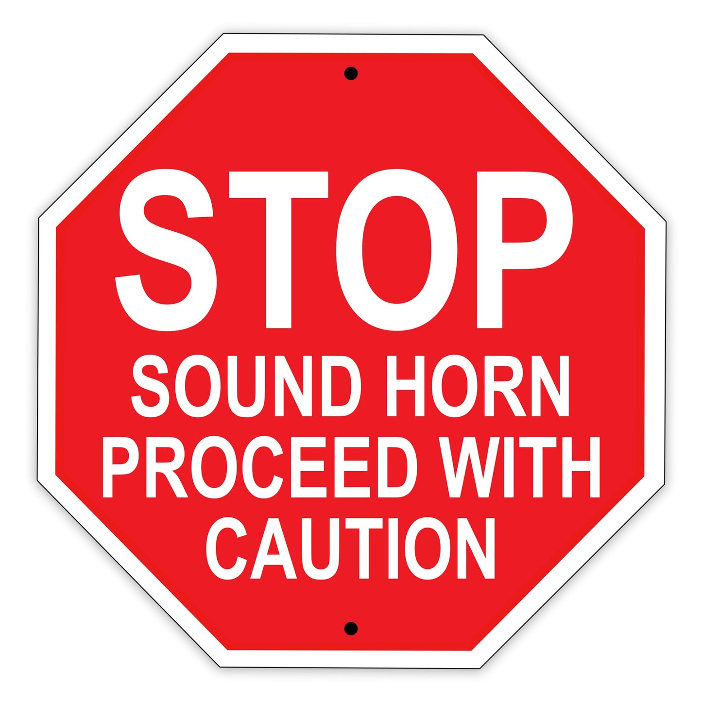 Sound Horn Proceed With Caution Osha Road Street Matel Aluminum Notice Novelty Plate Sign