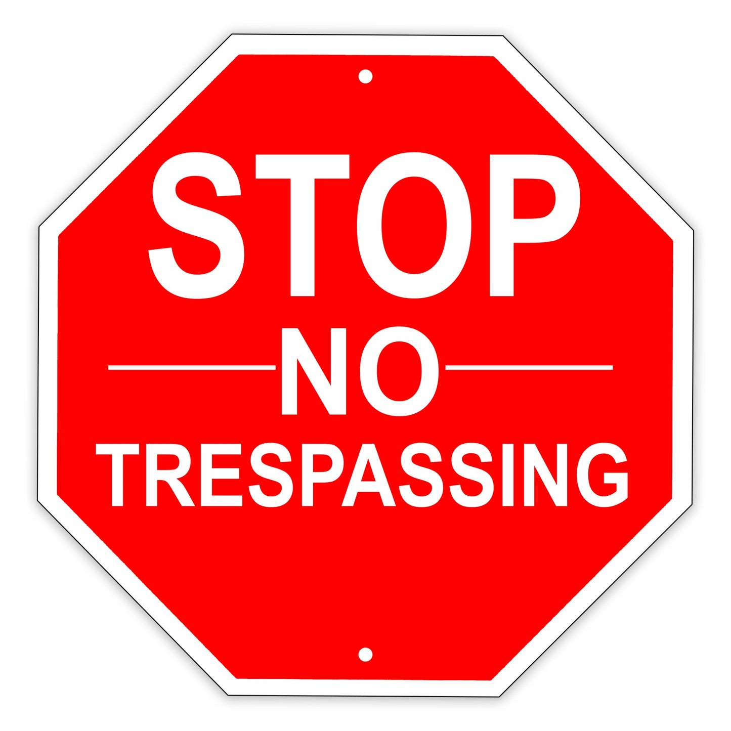 Stop No Trespassing Safety and Security Road Street Matel Aluminum Notice Novelty Plate Sign