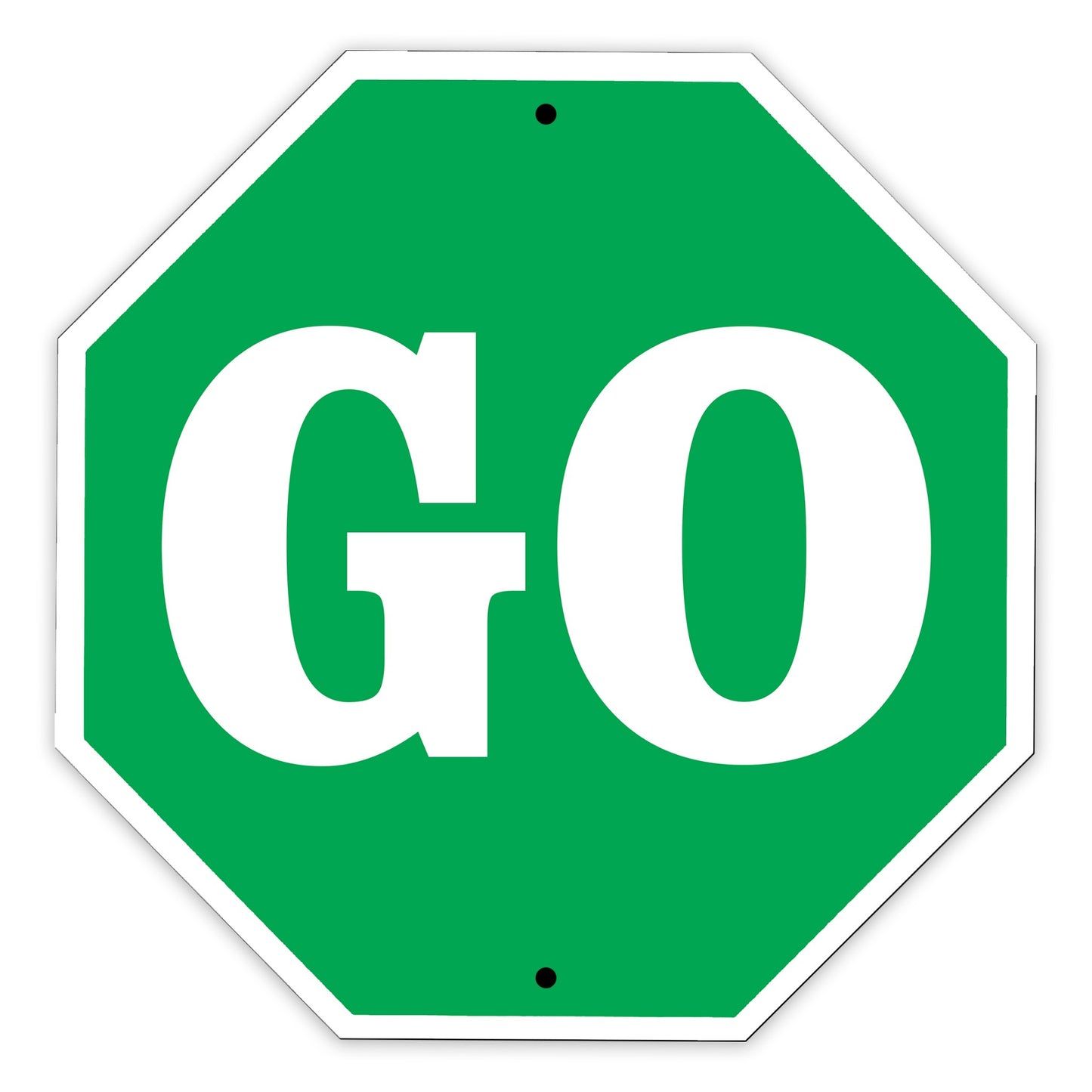 Go Stop Shape Street Traffic Road Educational Road Street Matel Aluminum Notice Novelty Plate Sign