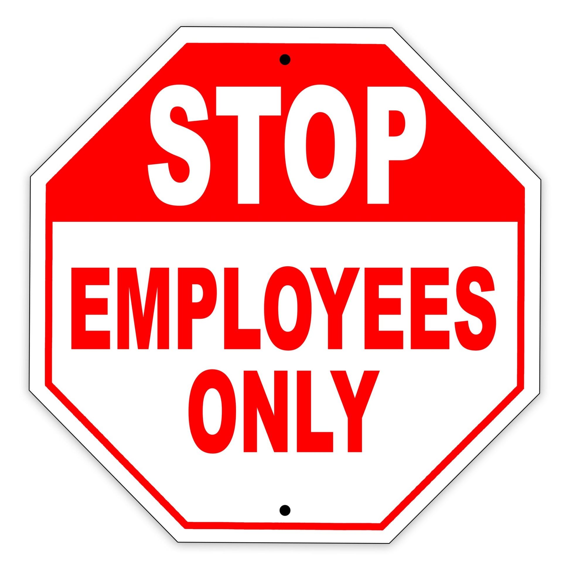 Stop Employees Only Precaution Road Street Matel Aluminum Notice Novelty Plate Sign