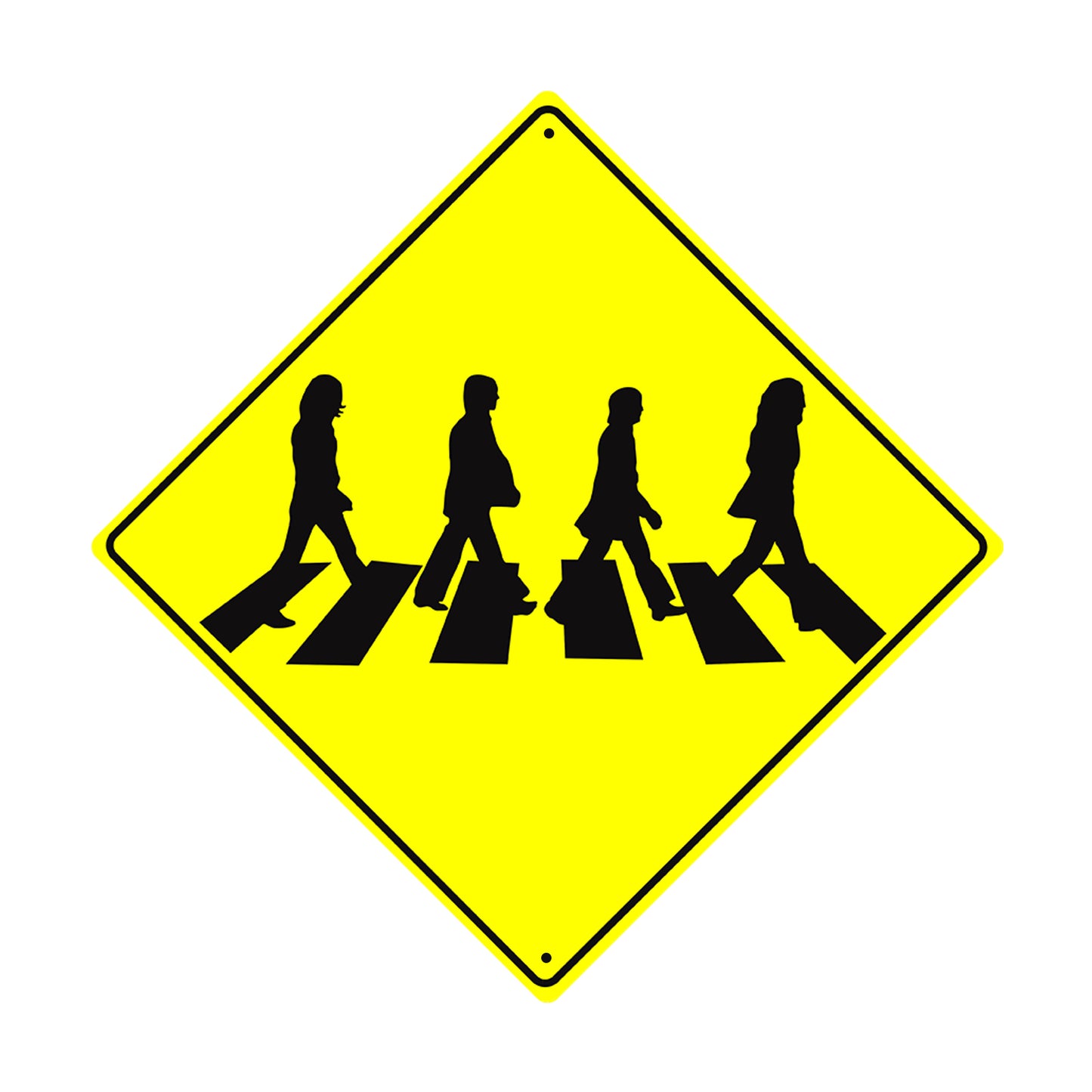 Slow Pedestrian Crossing Road Warning Street Metal Aluminum Notice Novelty Road Plate Sign