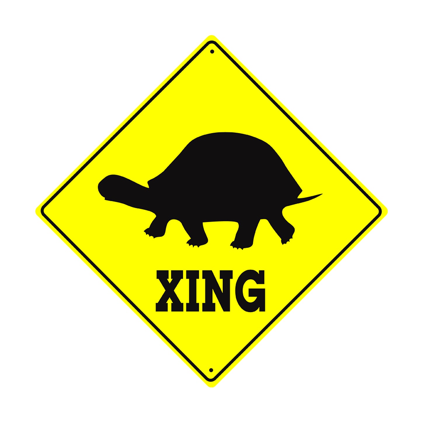 Turtle Xing With Symbol Crossing Animal Xing Metal Aluminum Notice Novelty Road Plate Sign