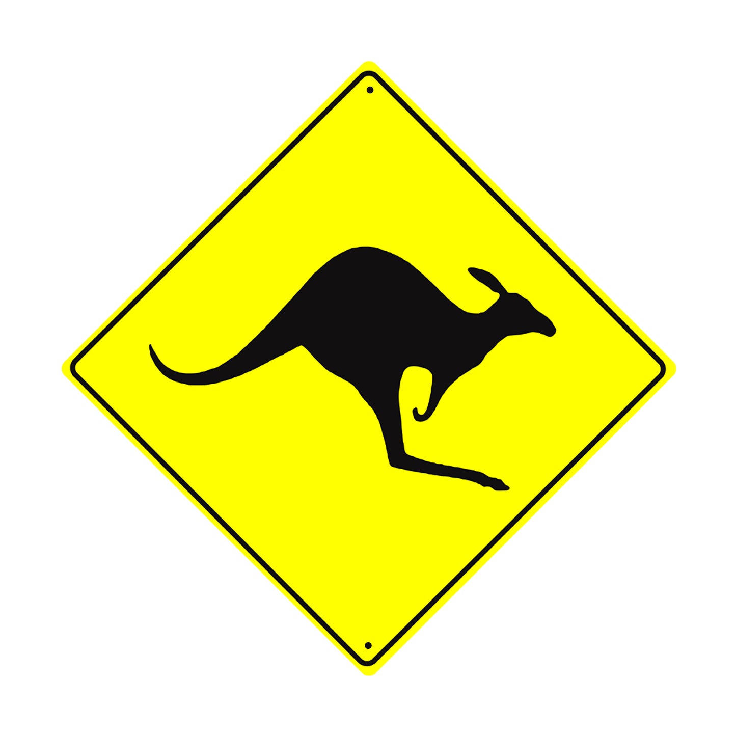 Slow Kangaroo Crossing Symbol Animal Xing Metal Aluminum Notice Novelty Road Plate Sign