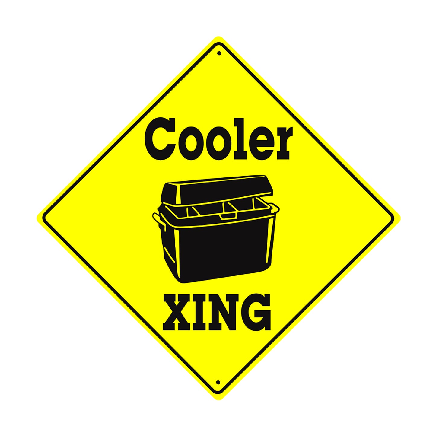 Cooler Xing With Graphic Crossing Metal Aluminum Notice Novelty Road Plate Sign