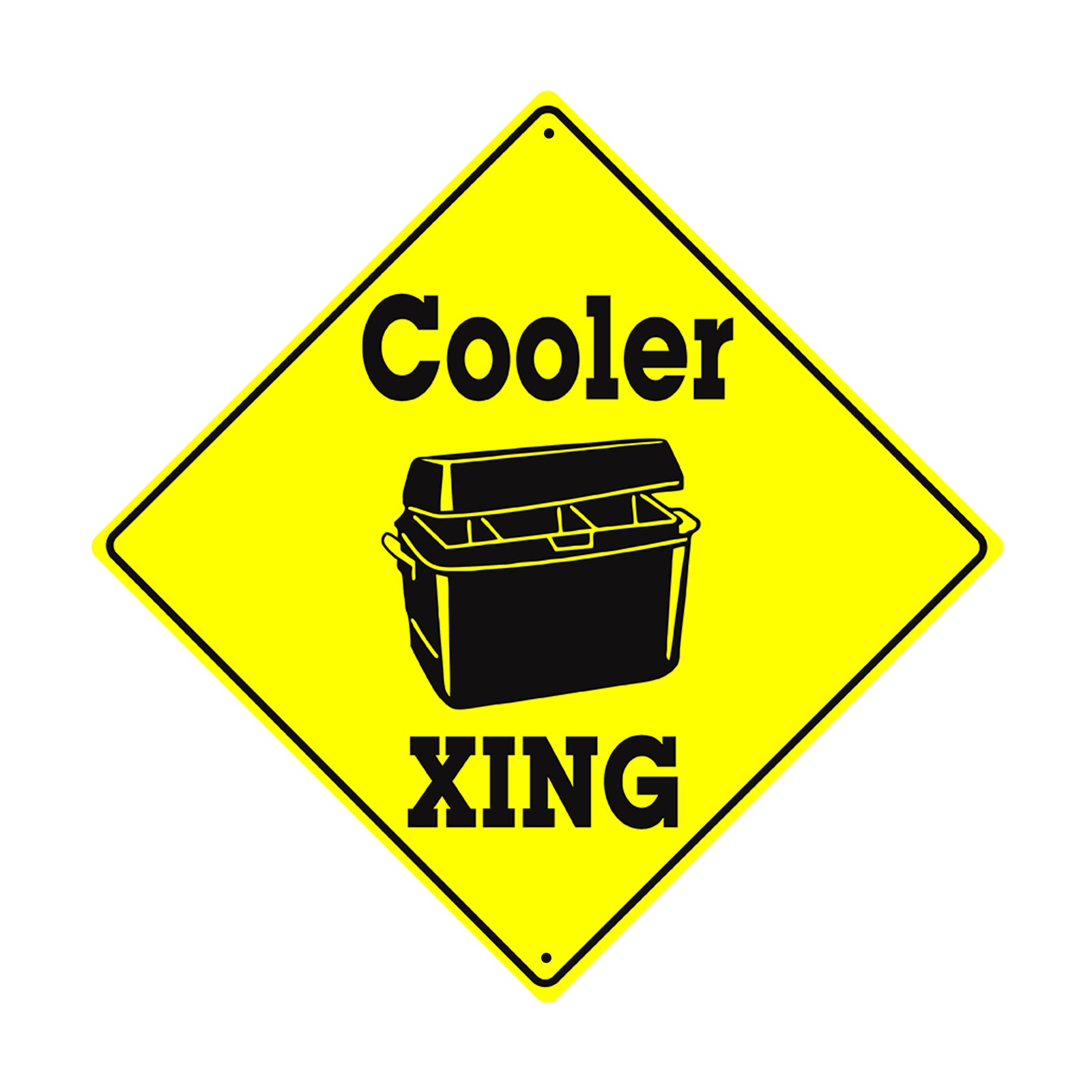 Cooler Xing With Graphic Crossing Metal Aluminum Notice Novelty Road Plate Sign