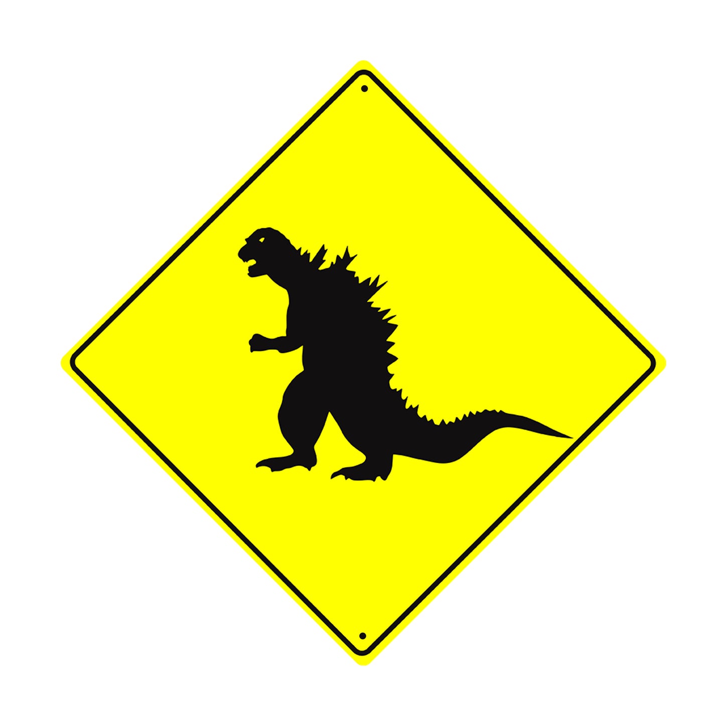 Dinosaur Crossing Symbol Animal Xing Metal Aluminum Notice Novelty Road Plate Sign