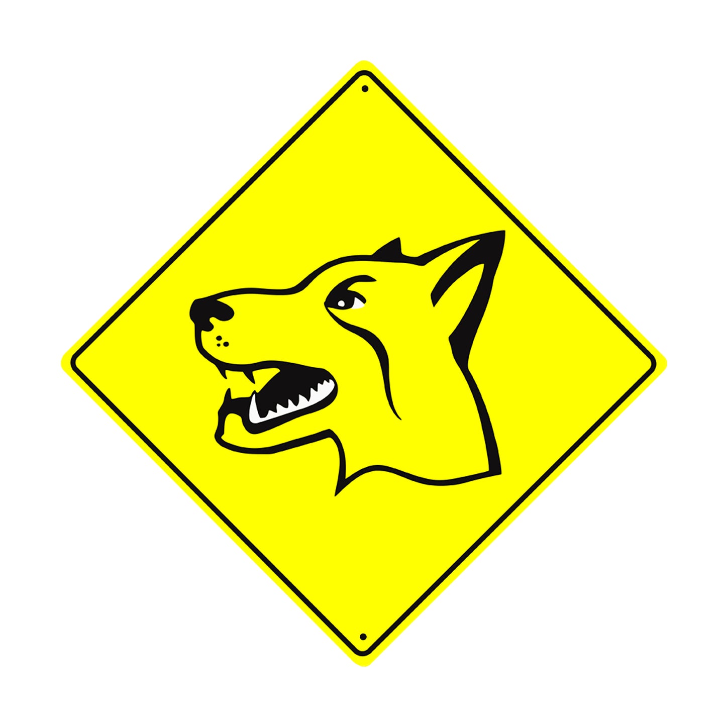 Fierce Dog Symbol Crossing Xing Metal Aluminum Notice Novelty Road Plate Sign