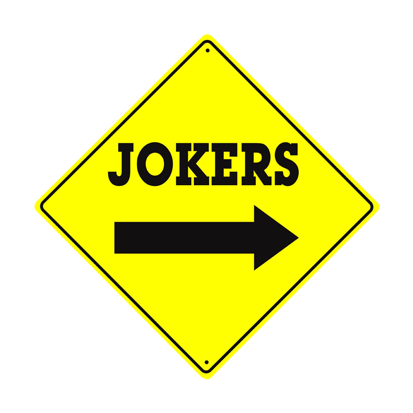Jokers with Right Arrow Xing Crossing Metal Aluminum Notice Novelty Road Plate Sign