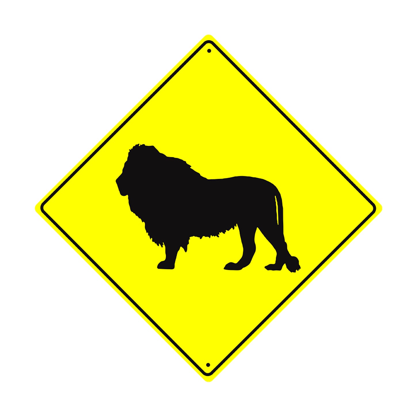 Lion Crossing Symbol Xing Metal Aluminum Notice Novelty Road Plate Sign