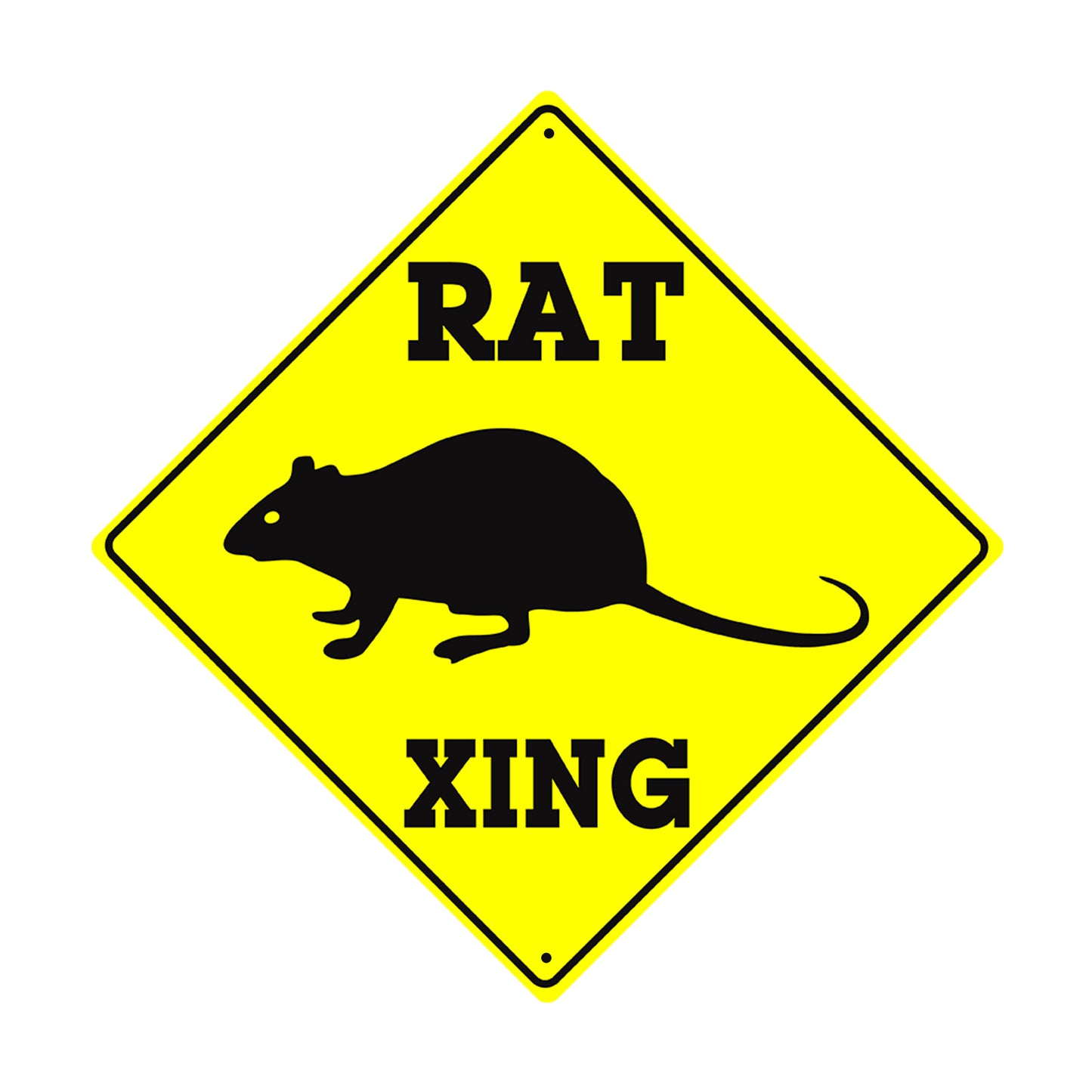 Rat Xing Crossing Animal Xing Metal Aluminum Notice Novelty Road Plate Sign