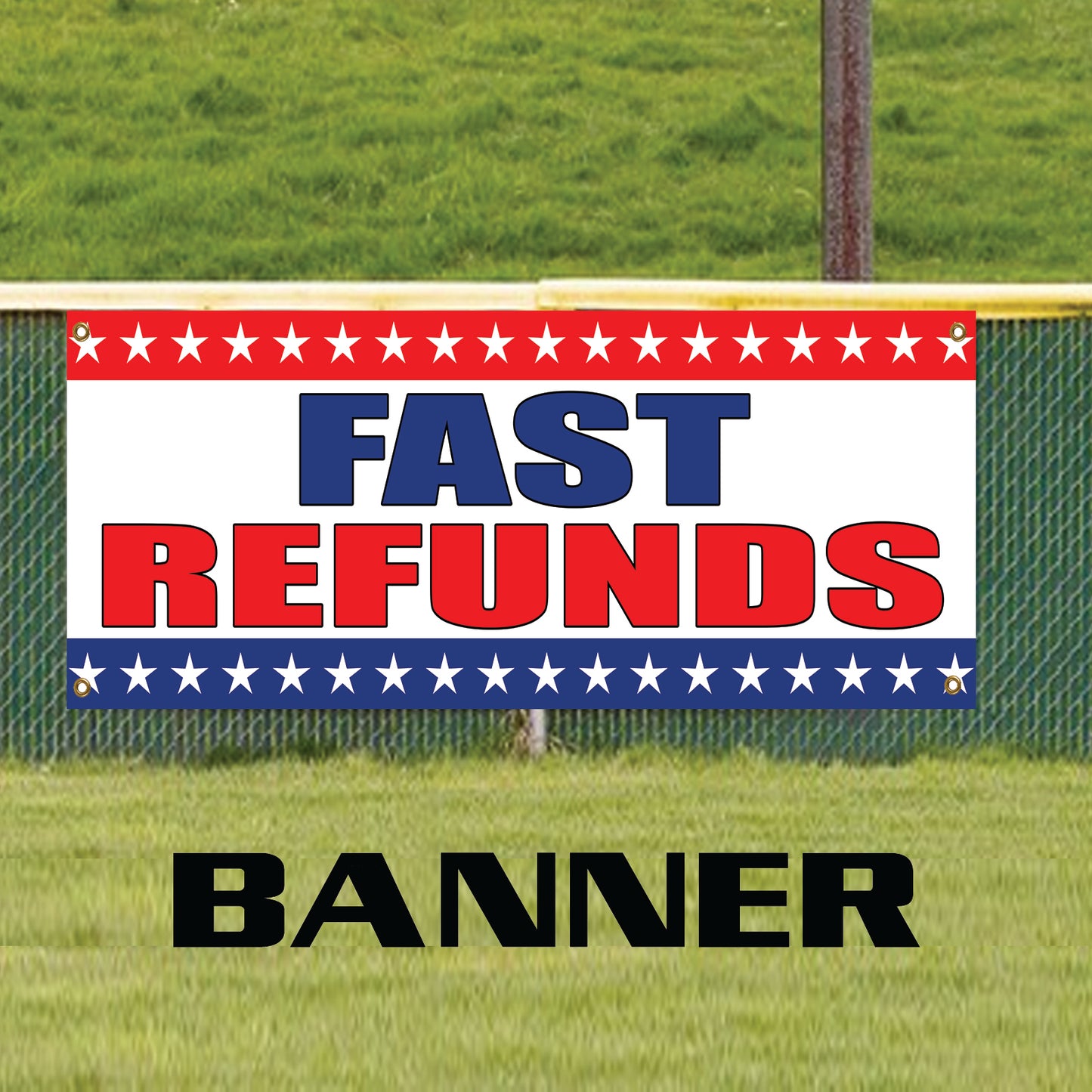 Fast Refund USA Tax Easy Creadit Payout Payment Vinyl Banner Sign