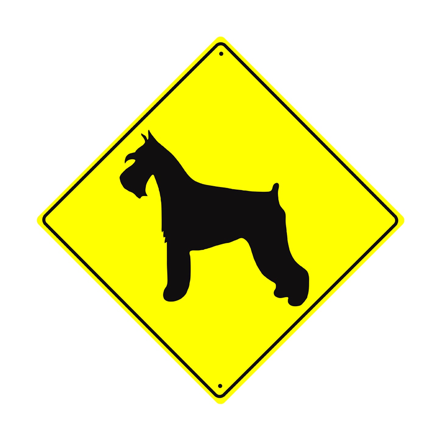 Schnauzer Dog Symbol Crossing Animal Xing Metal Aluminum Notice Novelty Road Plate Sign