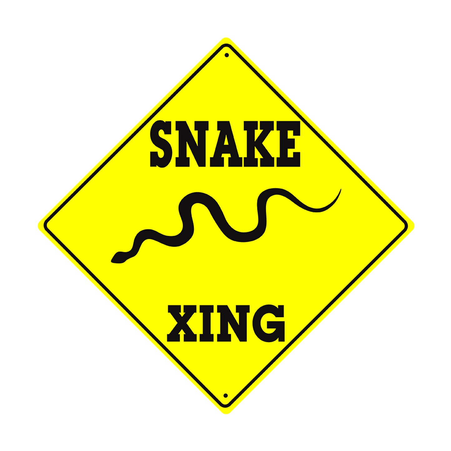 Snake Xing with Symbol Crossing Animal Metal Aluminum Notice Novelty Road Plate Sign