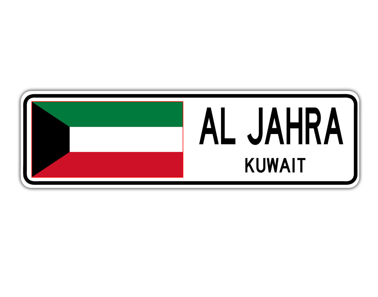 Al Jahra Kuwait Flag City Country Gift Plate Wall Decor Street Aluminum Metal Novelty Sign Plate