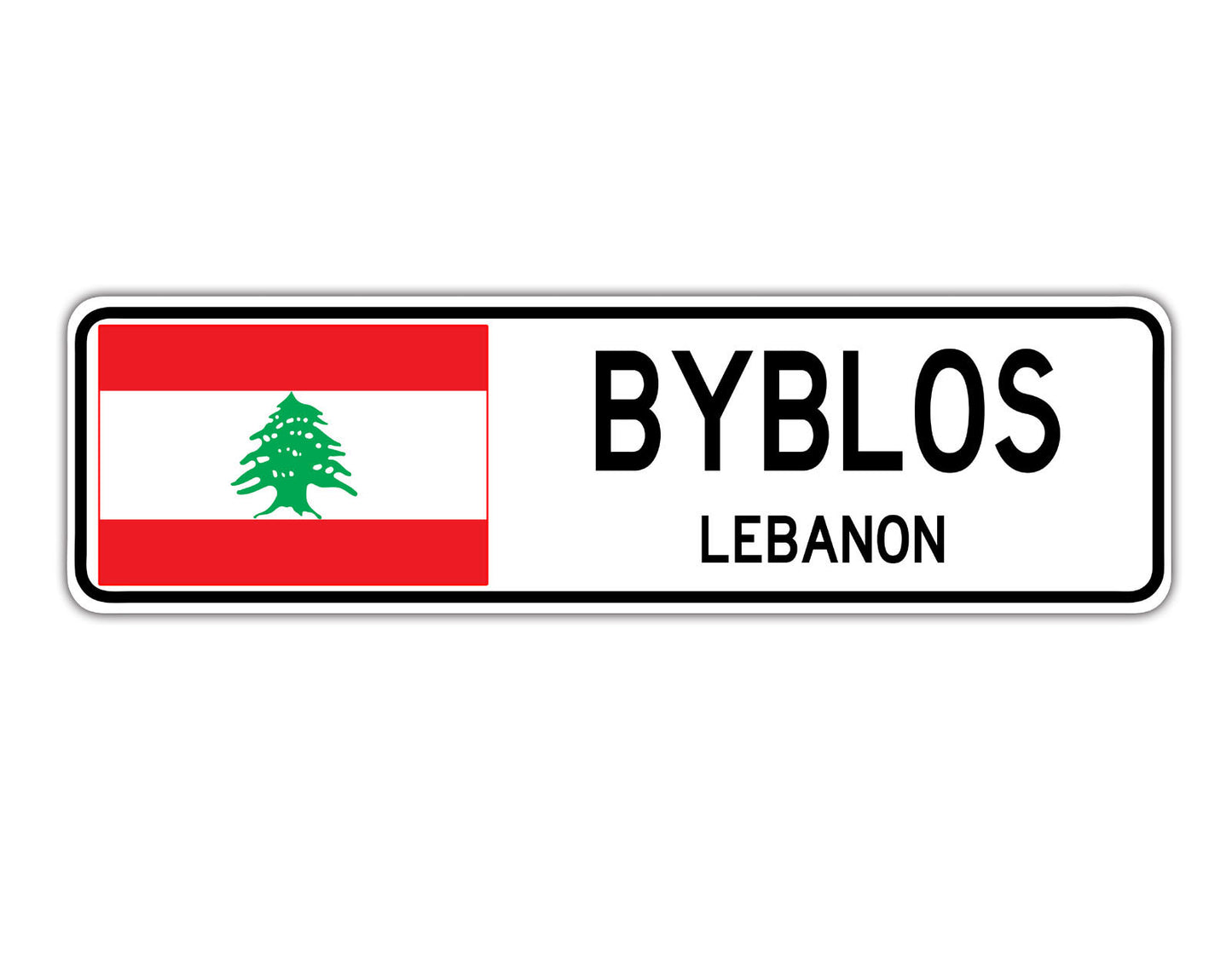 Byblosbek Lebanon Flag City Country Gift Plate Wall Decor Street Aluminum Metal Novelty Sign Plate