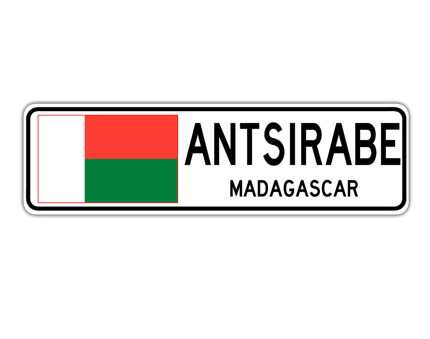 Antsirabe Madagascar Flag City Country Gift Plate Wall Decor Street Aluminum Metal Novelty Sign Plate