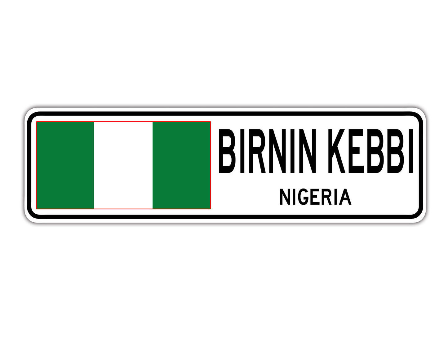 Birnin Kebbi Nigeria Flag City Country Gift Plate Wall Decor Street Aluminum Metal Novelty Sign Plate