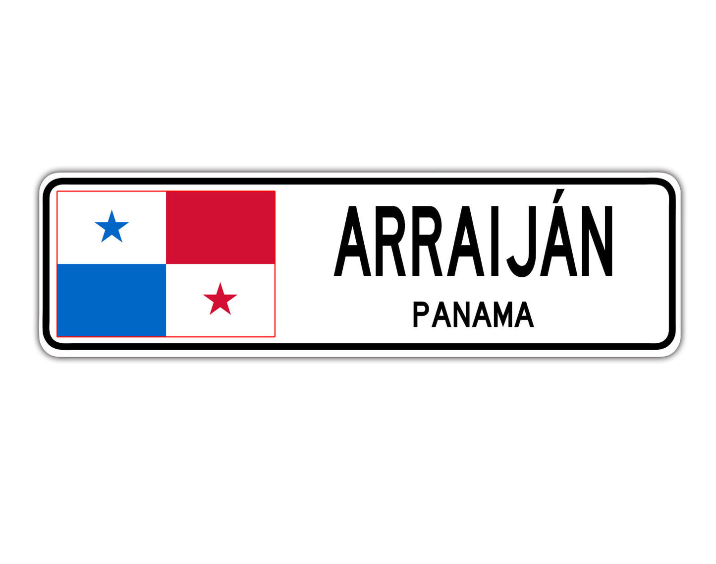 Arraijan Panama Flag City Country Gift Plate Wall Decor Street Aluminum Metal Novelty Sign Plate