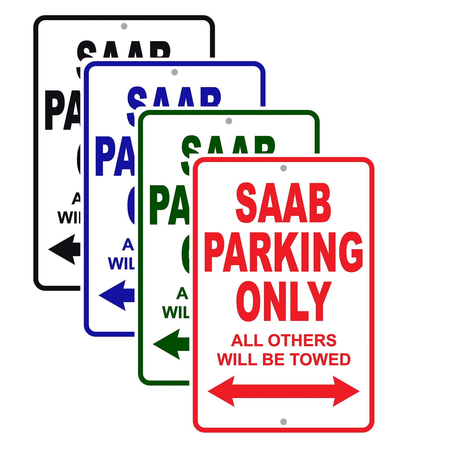 Saab Parking Only All Others Will Be Towed Aluminum Decor Garage Sign