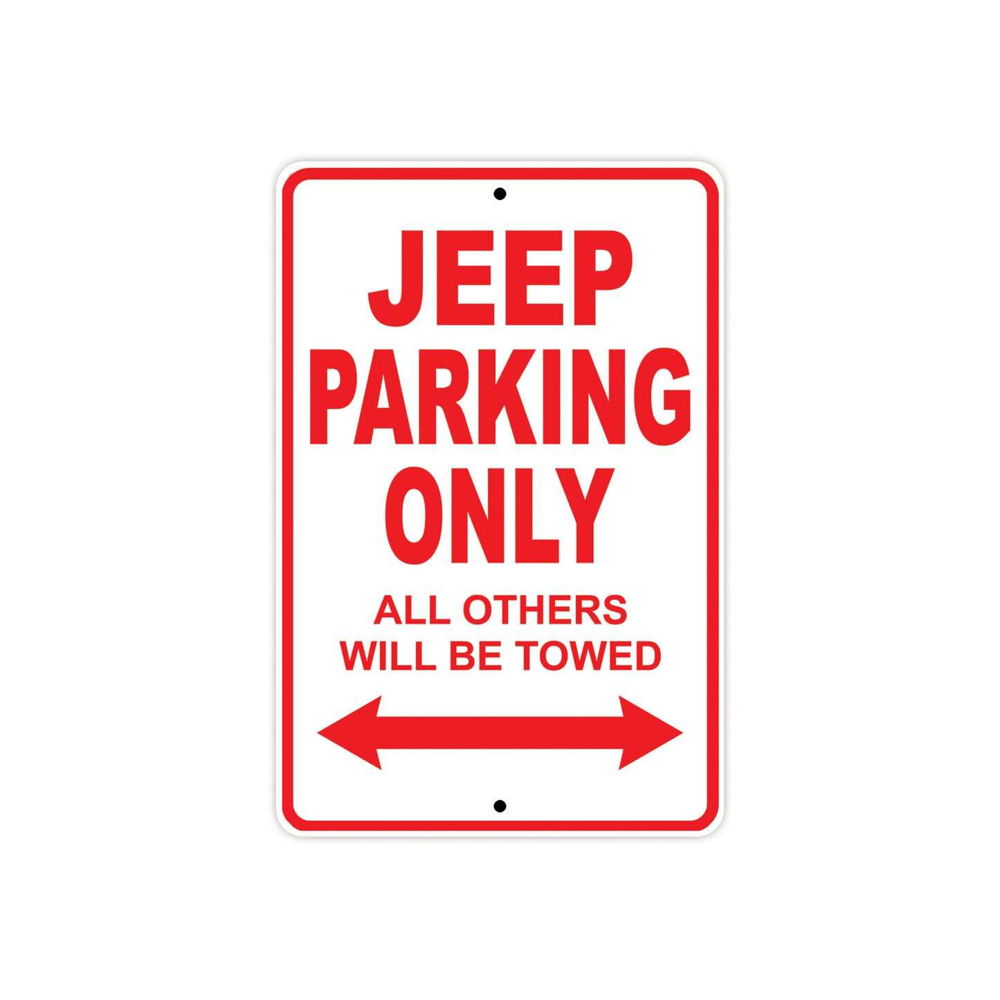 Jeep Parking Only All Others Will Be Towed Aluminum Decor Garage Sign