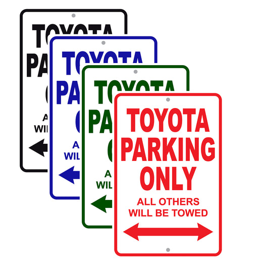Toyota Parking Only All Others Will Be Towed Aluminum Decor Garage Sign